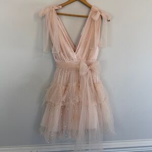 Mable Lyanna Tulle Babydoll Mini Dress Pearl Stud
Women’s Size Small